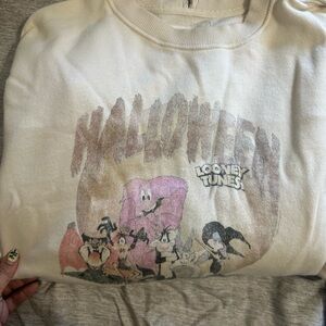 Warner Bros. Looney Tunes Halloween Kids Sweatshirt - Cream